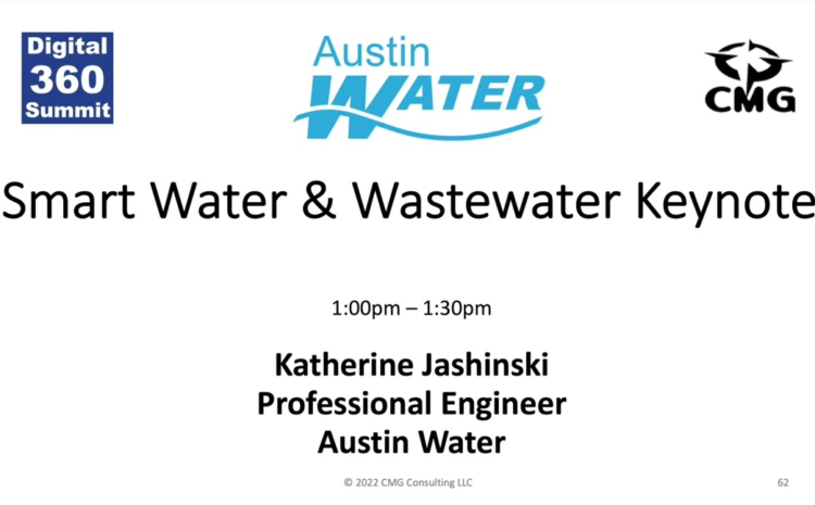  Digital 360 Summit 2022 Day 2 – Katherine Jashinski Smart Water & Wastewater Keynote – Austin Water